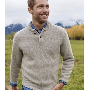 L. L. Bean Classic Ragg Wool Sweater, Henley